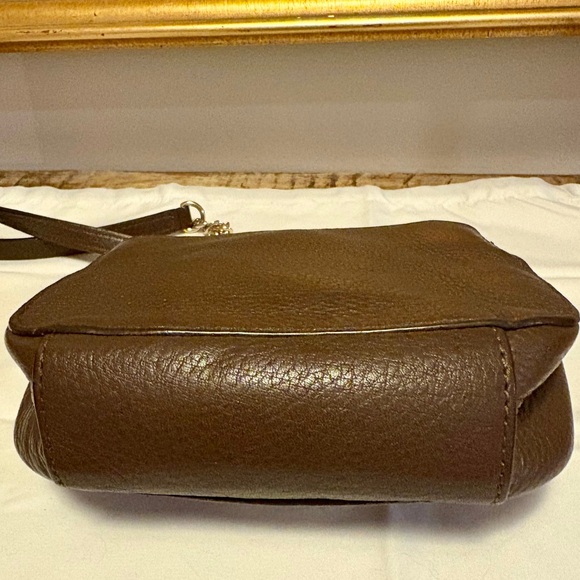 Michael Kors Brown Leather Mini Bag with Gold Logo - Picture 4 of 4